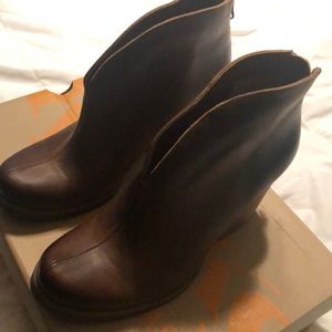 Korks booties brand new. Distressed look